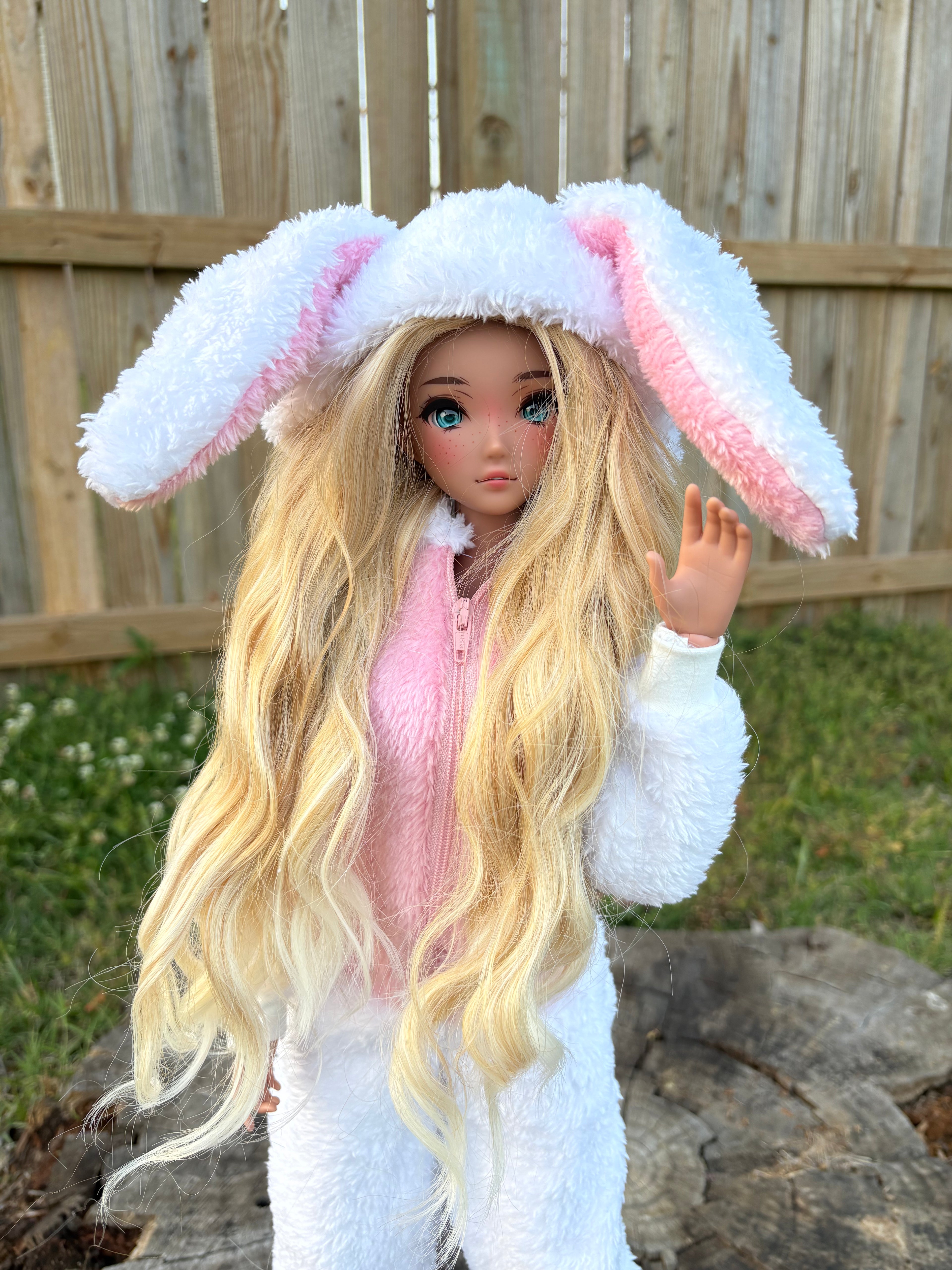 SD13 White Bunny Kigurumi Onesie