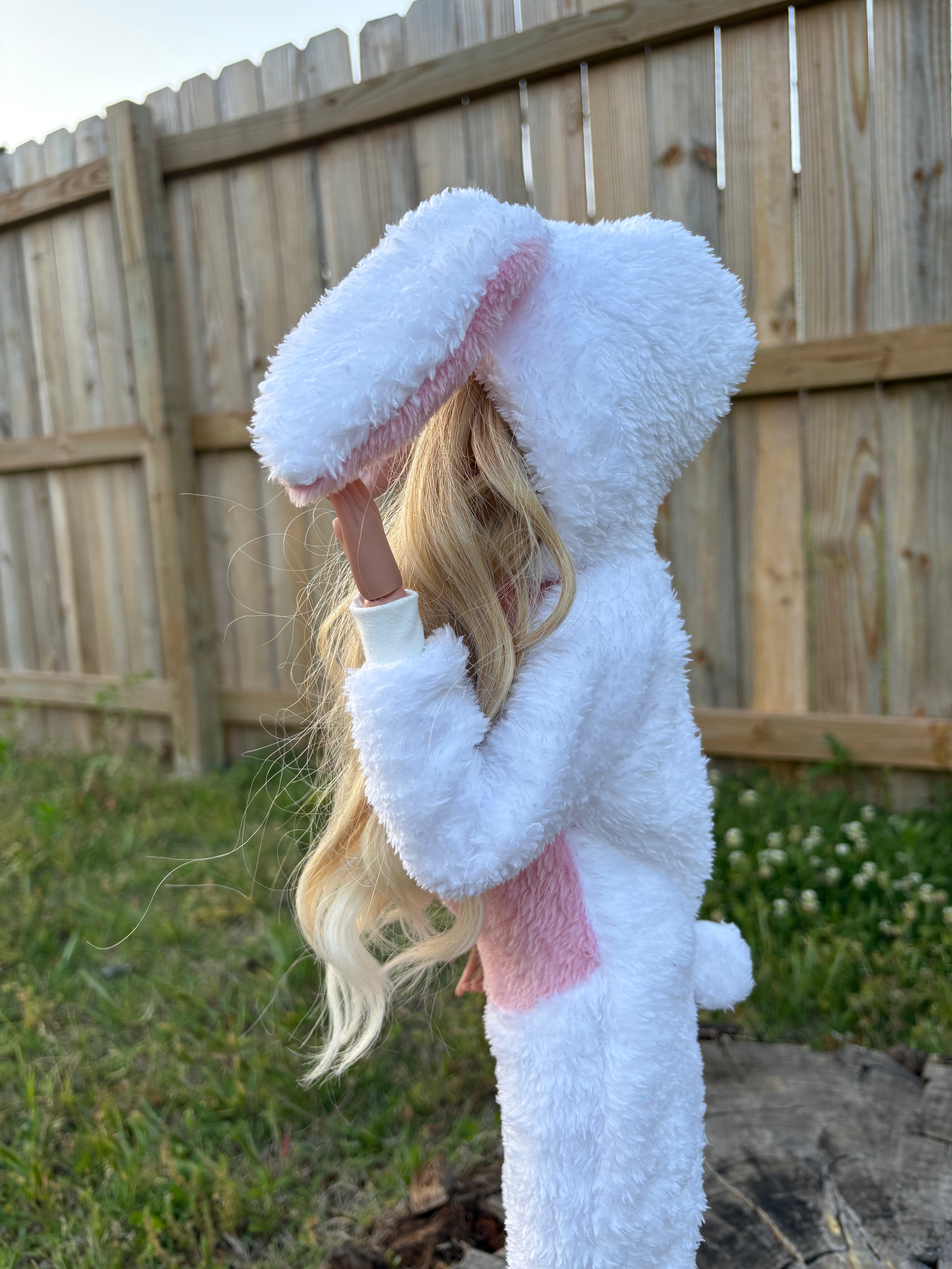 SD13 White Bunny Kigurumi Onesie